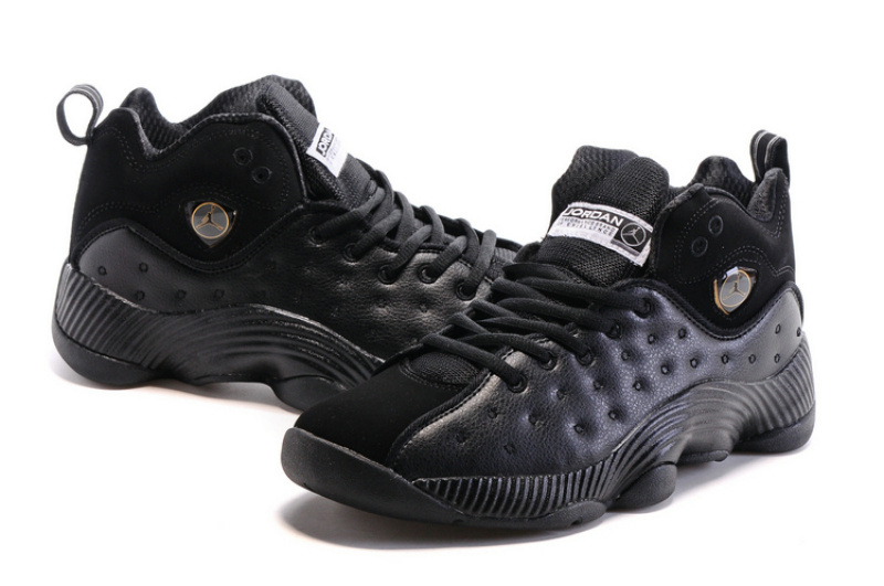 Air Jordan Jumpman Team II11 ALL Black Shoes - Click Image to Close